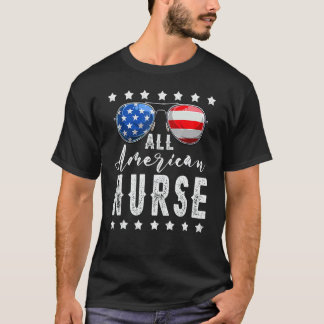 All American Nurse 4 juli zonnebril familie T-shirt