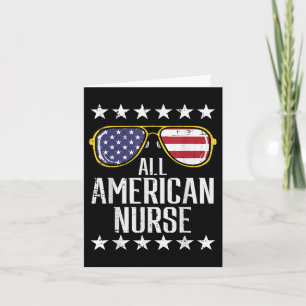 All American Nurse Scrub Memorial Day 4 juli Kaart