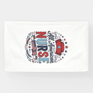 All American Nurse Vintage Patriottisch Shirt Ontw Spandoek
