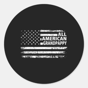 All American Opa 4 juli Amerikaanse Onafhankelijkh Ronde Sticker