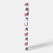 All-American Patriotic rood wit en blauw monogram Case-Mate iPhone Case (Achterkant / Rechts)