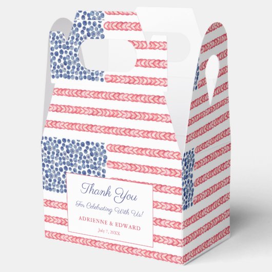 All-American Picnic Couples Shower op 4 juli Bedankdoosjes (Geopend)