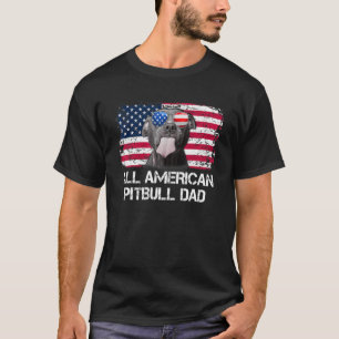 All American Pitbull Vader Amerikaanse Vlag 4 jul T-shirt