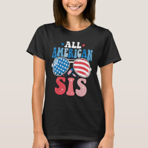 All American Sis Zonnebril 4th of July Familie Mat T-shirt