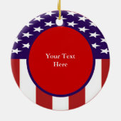 All-American Stars en Stripes Custom Photo Keramisch Ornament (Achterkant)