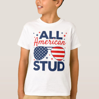 All American Stud, 4 juli T-shirt voor kinderen