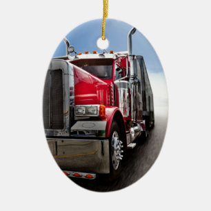All American Trucker Keramisch Ornament