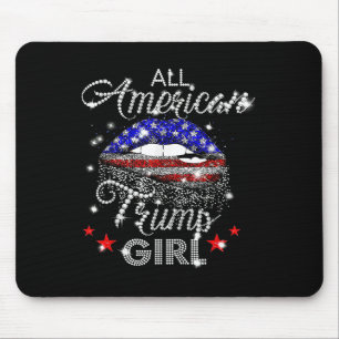 All American Trump Meisje Mond Diamant Muismat