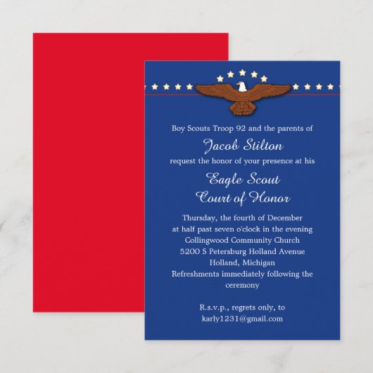 All American Uitnodiging (Voorkant / Achterkant)