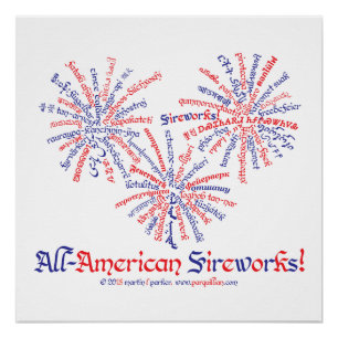 All-American Vuurwerk Poster Perfect Poster