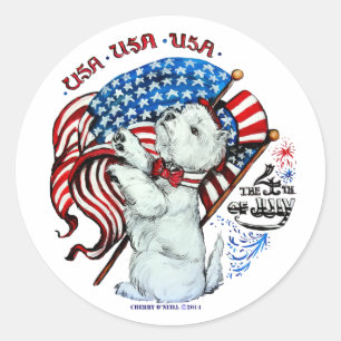 All American Westie Sticker