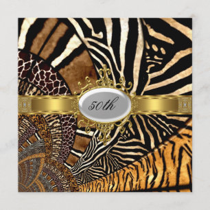 All Animal Skin Look 50ste verjaardagsfeestje Kaart