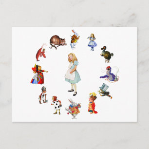All Around Alice In Wonderland Briefkaart