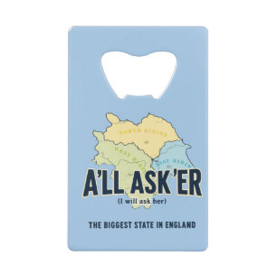 A'll Asker – Yorkshire's Grootste Staat Kredietkaart Flessenopener