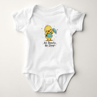 All Beauty No Sleep Schattige Eend Baby Eén Stuk Romper