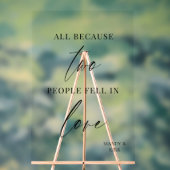 All Because Two People Fell in Love Wedding Sign  (Neutre)