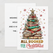 All Booked for Christmas Feestdagenkaart (Voorkant / Achterkant)