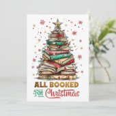 All Booked for Christmas Feestdagenkaart (Staand voorkant)