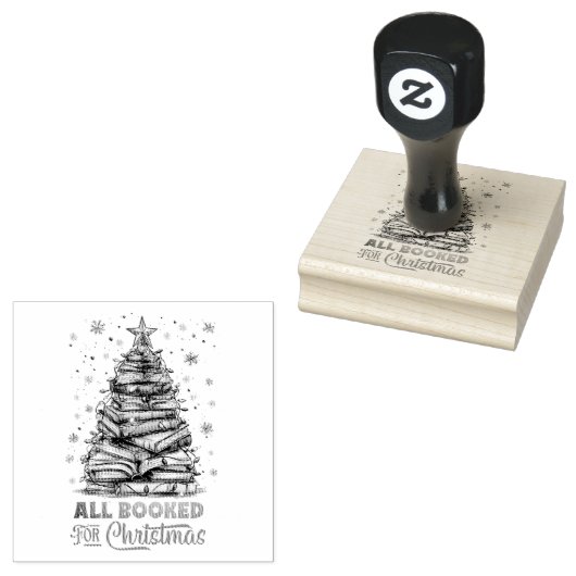 All Booked for Christmas  Rubberstempel (Gestempeld)