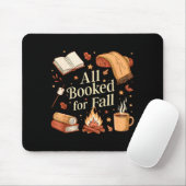 All Booked For Fall Books Coffee Fall Leaves Pumpk Muismat (Met muis)