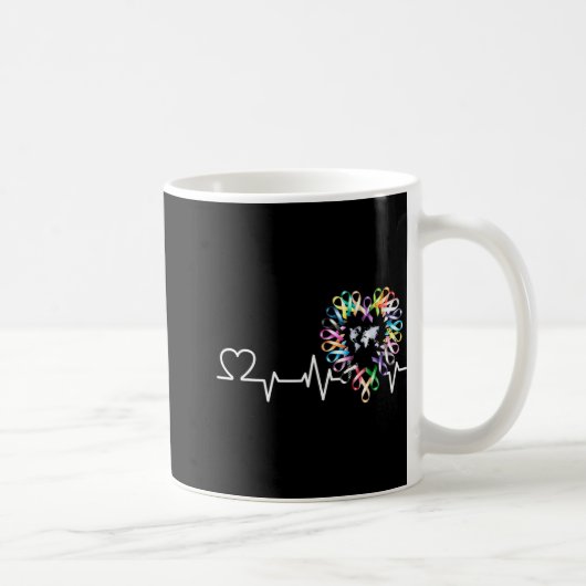 All Cancer Matters Bewustmakingsdag Heartbeat Ribb Koffiemok (Rechts)