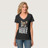 All cats are cool but devon rex cat rule t-shirt (Voorkant volledig)