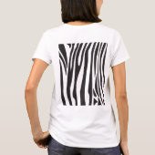 "All Charm" Cute Zebra Black/White Stripes Design T-shirt (Achterkant)