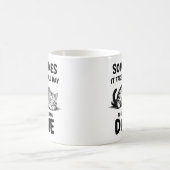 "All Day Doing Nothing" Funny Lazy Cat Coffee Mug (Centre)