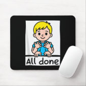 All Done Sign Language Cartoon Communication Aid A Muismat (Met muis)