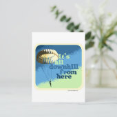 All Downhill Funny Slogan Briefkaart (Staand voorkant)