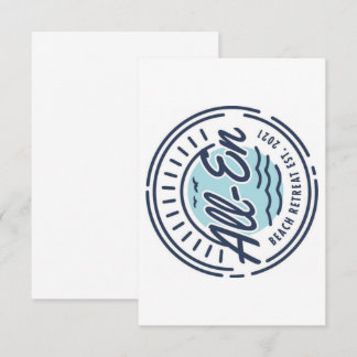 All-En Beach Retreat Carte de remerciements