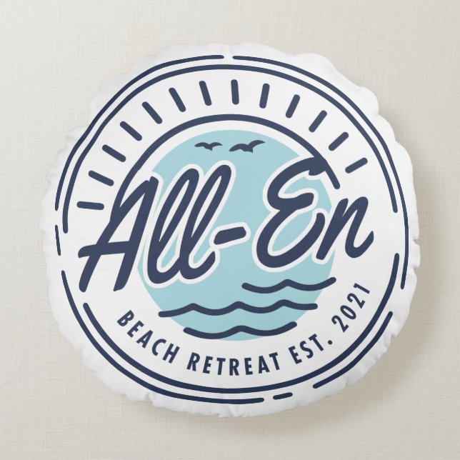 All-En Beach Retreat Pillow Rond Kussen (Voorkant)