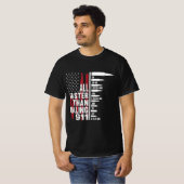 All Faster Than Dialing 911 American Flag Gun T-shirt (Voorkant volledig)