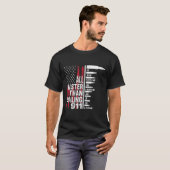 All Faster Than Dialing 911 American Flag Gun T-shirt (Voorkant volledig)