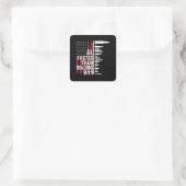 All Faster Than Dialing 911 American Flag Gun Vierkante Sticker (Tas)
