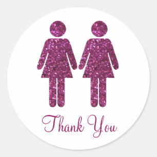 All Girls Glitter Ronde Sticker