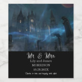 All Hallows Eve bruiloft Wijn Etiket (Enkel label)