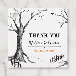 All Hallows Eve Halloween Boomplein Favor-labels Bedankjes Labels