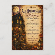 All Hallows' Eve Halloween Huis Zegenkaart