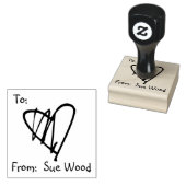 All Heart Custom Naam Vervaardigen Rubber Stamp Rubberstempel (Gestempeld)