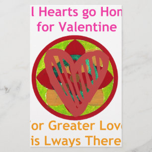All Hearts Go Home voor Valentijn Art Print Briefpapier