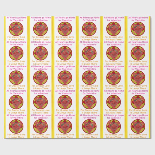 All Hearts Go Home voor Valentijn Art Print Cadeaupapier (Vlak)