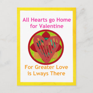 All Hearts Go Home voor Valentijn Art Print Feestdagenkaart
