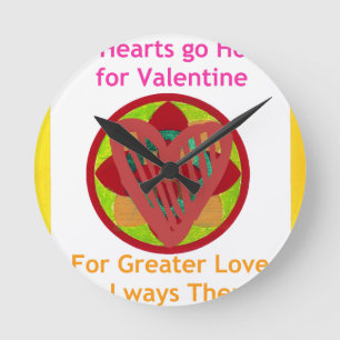 All Hearts Go Home voor Valentijn Art Print Ronde Klok