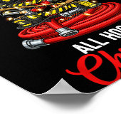 All Hoosed Christmas Firefighter Tree Shirt, Firem Poster (Hoek)