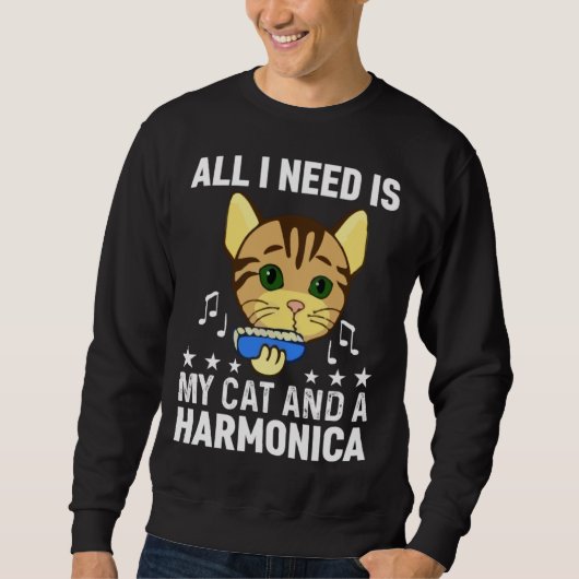 All I Need Is My Cat And A Harmonica Musician And  Trui (Voorkant)