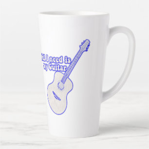 All i need is my guitar motivational words latte mok