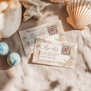 All I sea Is Love Bruiloft Uitnodiging QR-code Informatiekaartje
