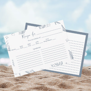 All I Sea is Love Dusty Blue Recept Bruiloftsborre Informatiekaartje