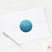 All I Sea Is Love Oceaan Strand Bruiloft Ronde Sticker (Envelop)